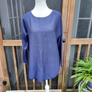 Eileen Fisher Violet Purple Merino Pullover Sweater